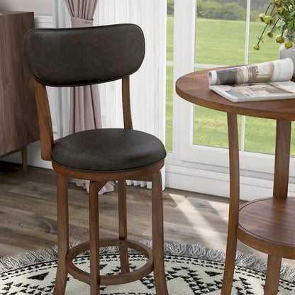 Irvi Traditional Rubberwood 3-Piece Barstool Counter Height Dining Set by Furniture of America