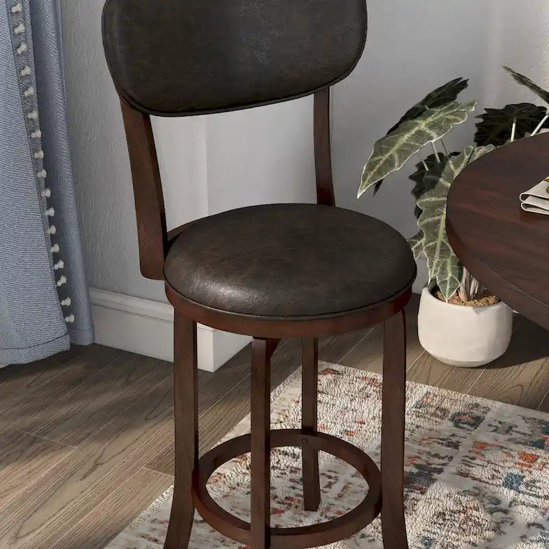 Irvi Traditional Rubberwood 3-Piece Barstool Counter Height Dining Set by Furniture of America