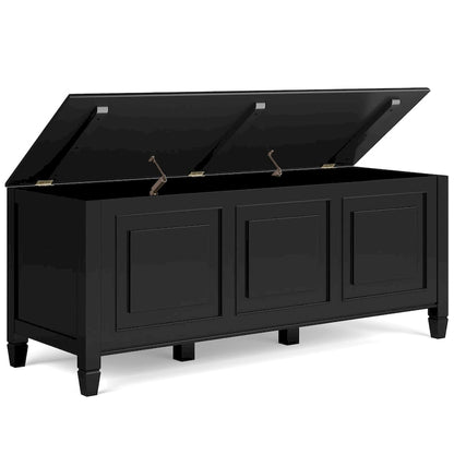 WYNDENHALL Hampshire SOLID WOOD 51 inch Wide Traditional Storage Bench Trunk - 51 W x 18 D x 20.75 H