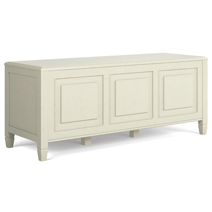 WYNDENHALL Hampshire SOLID WOOD 51 inch Wide Traditional Storage Bench Trunk - 51 W x 18 D x 20.75 H