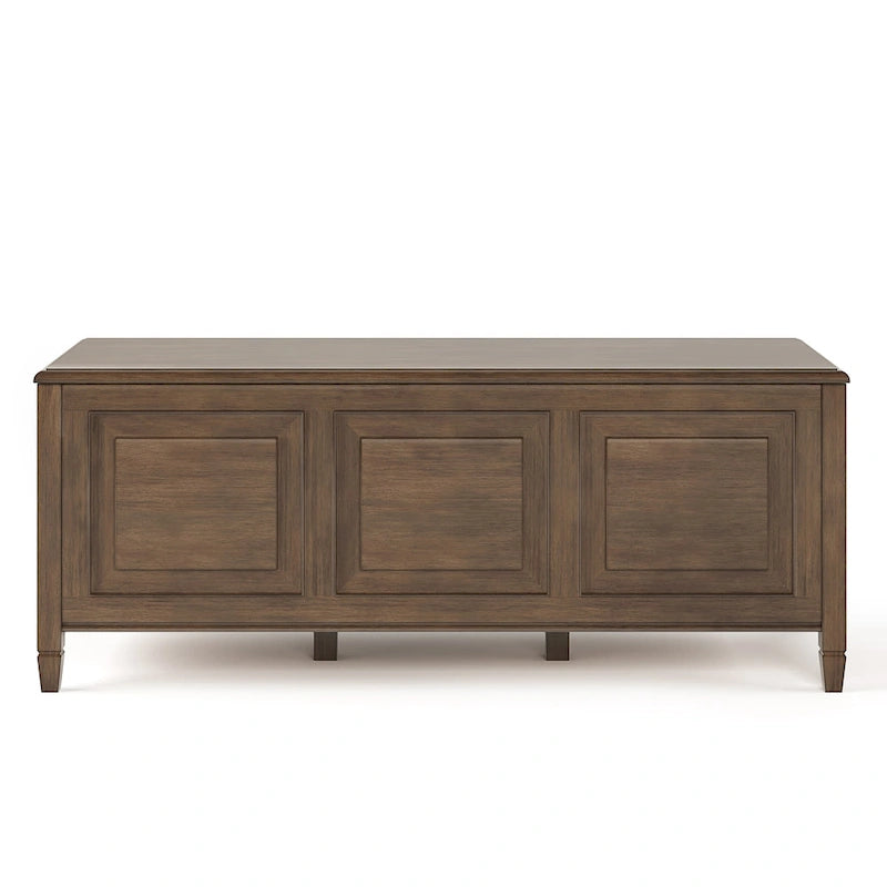 WYNDENHALL Hampshire SOLID WOOD 51 inch Wide Traditional Storage Bench Trunk - 51 W x 18 D x 20.75 H