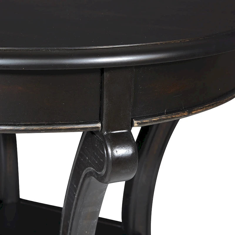 Copper Grove Korostyshiv Hand-painted Transitional Accent Table
