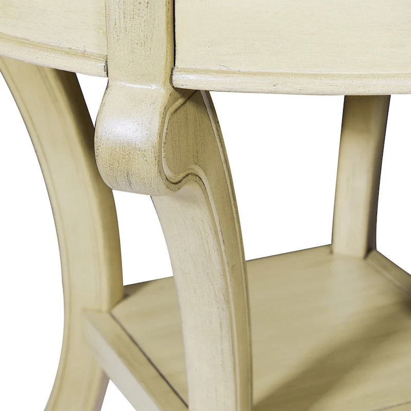 Copper Grove Korostyshiv Hand-painted Transitional Accent Table