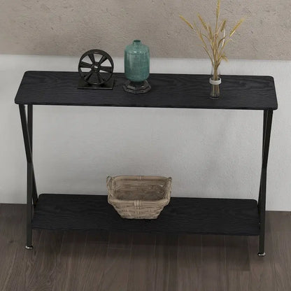 33.5 Narrow Sofa Table with Storage Shelf
