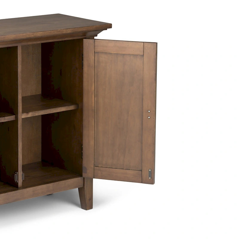WYNDENHALL Mansfield SOLID WOOD 32 inch Wide Transitional Low Storage Cabinet - 32w x 14d x 31h