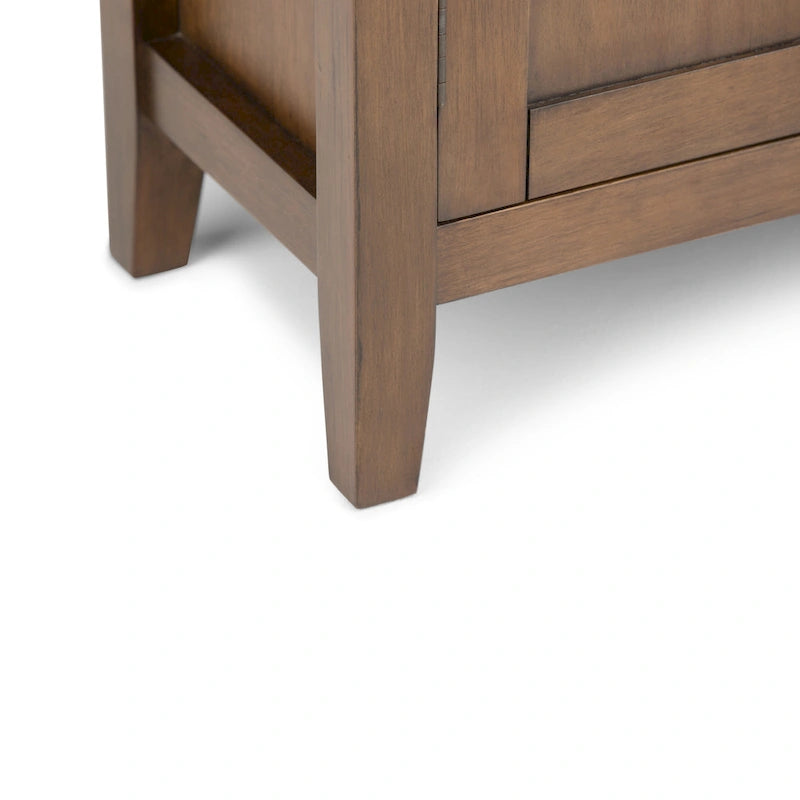 WYNDENHALL Mansfield SOLID WOOD 32 inch Wide Transitional Low Storage Cabinet - 32w x 14d x 31h