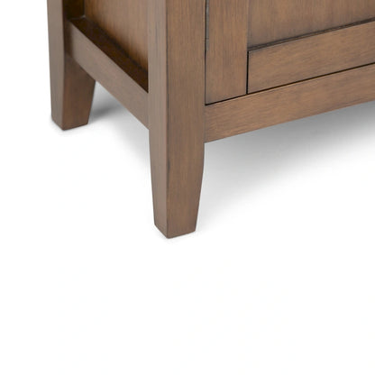 WYNDENHALL Mansfield SOLID WOOD 32 inch Wide Transitional Low Storage Cabinet - 32w x 14d x 31h
