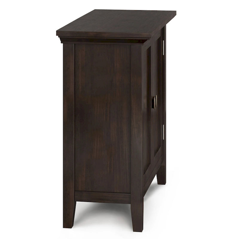 WYNDENHALL Mansfield SOLID WOOD 32 inch Wide Transitional Low Storage Cabinet - 32w x 14d x 31h