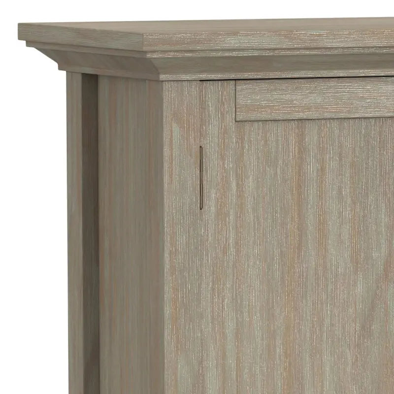 WYNDENHALL Mansfield SOLID WOOD 32 inch Wide Transitional Low Storage Cabinet - 32w x 14d x 31h