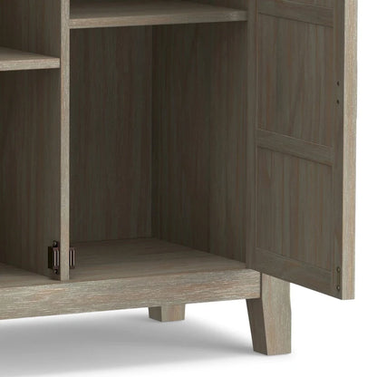 WYNDENHALL Mansfield SOLID WOOD 32 inch Wide Transitional Low Storage Cabinet - 32w x 14d x 31h