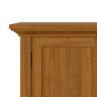 WYNDENHALL Mansfield SOLID WOOD 32 inch Wide Transitional Low Storage Cabinet - 32w x 14d x 31h