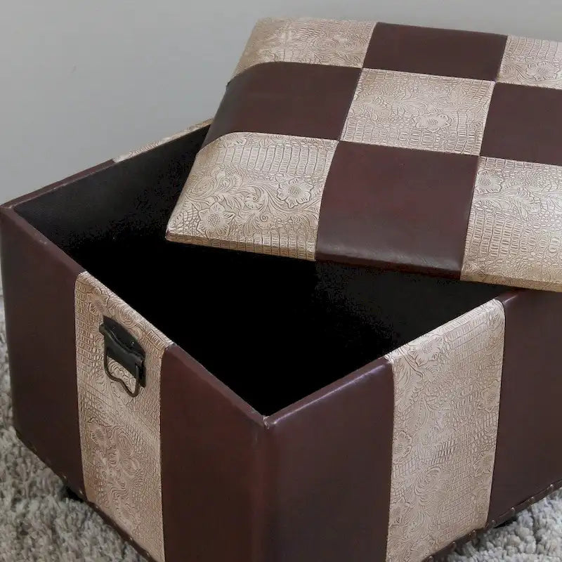 International Caravan Carmel Square Storage Ottoman