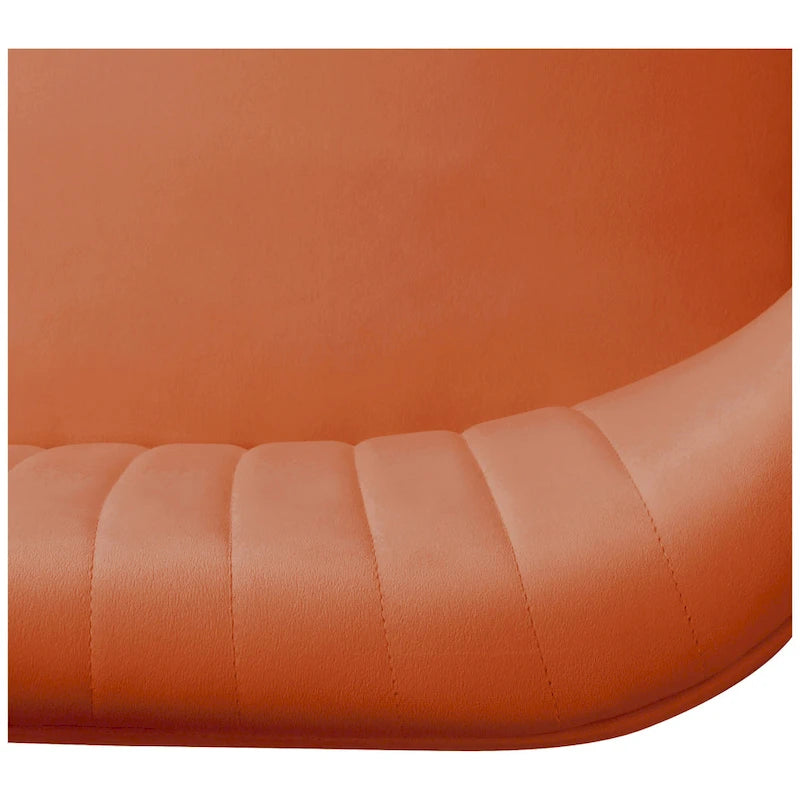 Farrah Upholstered Velvet Polyester 46 Wide Loveseat - Armless/ Scalloped Back