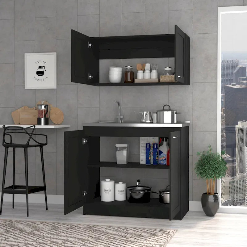 FM Furniture Perseus Cabinet Set, Two Parts Set