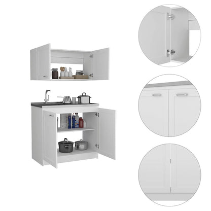 FM Furniture Perseus Cabinet Set, Two Parts Set