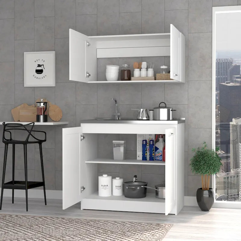 FM Furniture Perseus Cabinet Set, Two Parts Set