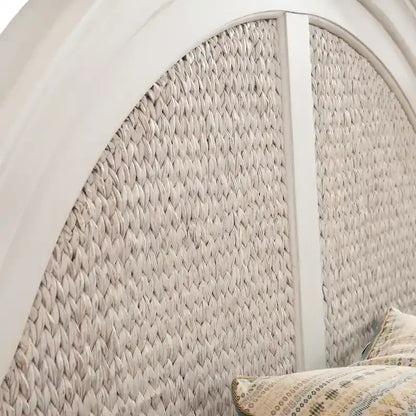 Roanoke Dove White Woven Seagrass Headboard