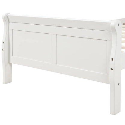 Wooden Slat Support Wood Platform Bed with Headboard