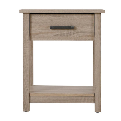 Salem 1-drawer and Shelf Wooden Nightstand