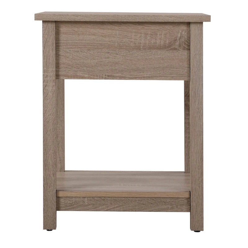 Salem 1-drawer and Shelf Wooden Nightstand