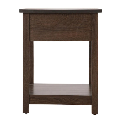 Salem 1-drawer and Shelf Wooden Nightstand