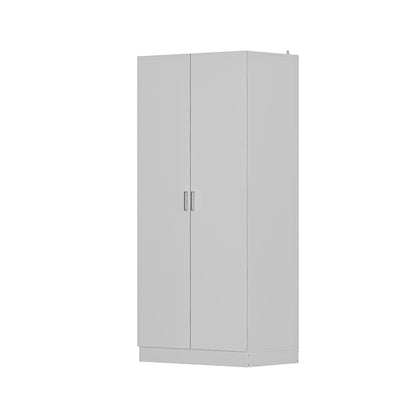 Kerrogee 5-Tier Wardrobe Armoire with 2-Door & Hanging Rod - 31.5L x 15.7W x 70.9H