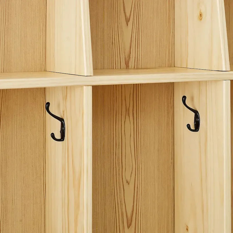 MUSHOMEINC 5-Section Classroom Coat Locker & Backpack Hanger, Daycare Cubby Coat Rack, Cubicle Coat Hanger, Mudroom Furniture
