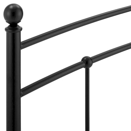 Tyler Arched Full Size Black Metal Headboard
