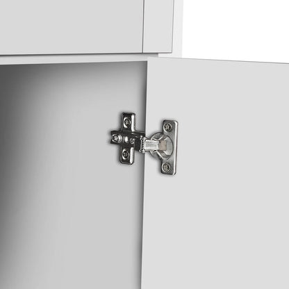 Tall Storage Cabinet with 8 Doors and 4 Shelves, Wall Storage Cabinet for Living Room, Kitchen, Office, Bedroom, Bathroom