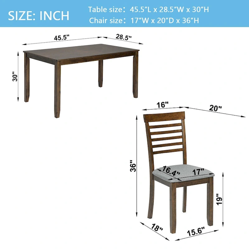6 Piece Kitchen Dining Set