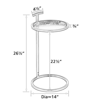 Maypex Round Metal Accent Table & C Table