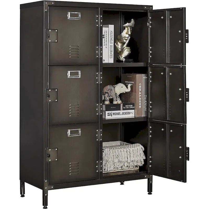 6 Doors Metal Locker Storage Cabinet