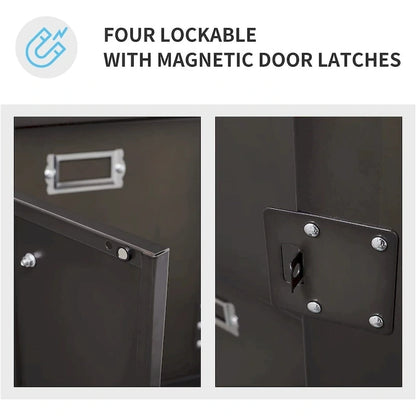 6 Doors Metal Locker Storage Cabinet