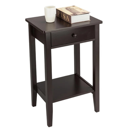 Porch & Den Anne Court Brown 2-tier 1-drawer End Table