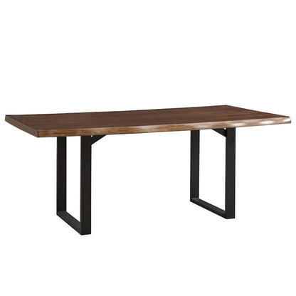 Banyan Live Edge Wood and Metal Sled Base Dining Table by iNSPIRE Q Artisan