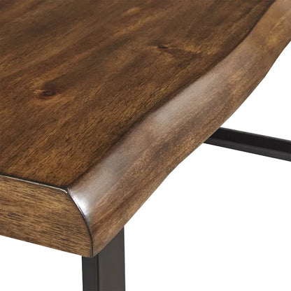 Banyan Live Edge Wood and Metal Sled Base Dining Table by iNSPIRE Q Artisan