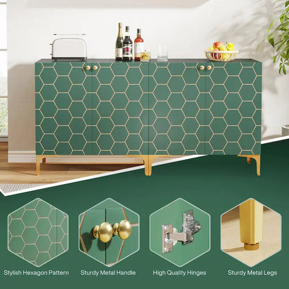 31.5 Modern Accent Storage Cabinet for Living Room Kitchen (Set of 2 )