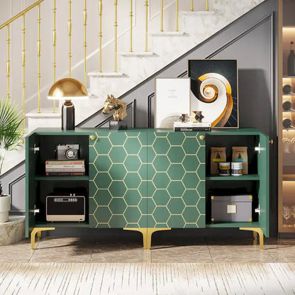 31.5 Modern Accent Storage Cabinet for Living Room Kitchen (Set of 2 )