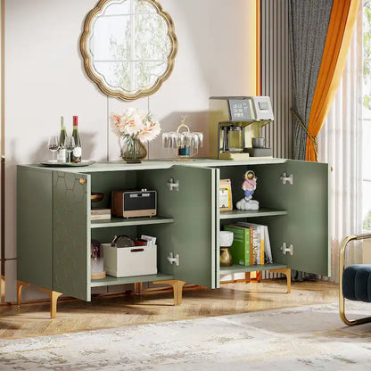 31.5 Modern Accent Storage Cabinet for Living Room Kitchen (Set of 2 )