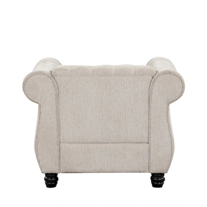 Morden Fort Sofa Chair Tufted Upholstered Chesterfield Armchair