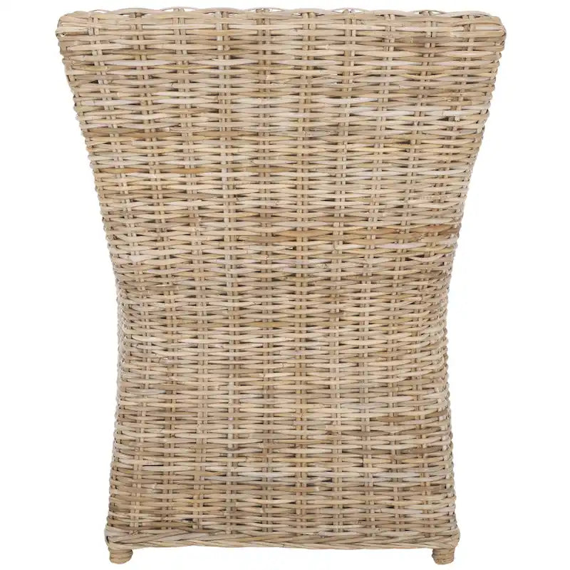 SAFAVIEH Cheryle Wicker Washed Brown Wingback Arm Chair (Fully Assembled) - 26 W x 23 D x 34 H - 26Wx23Dx34H