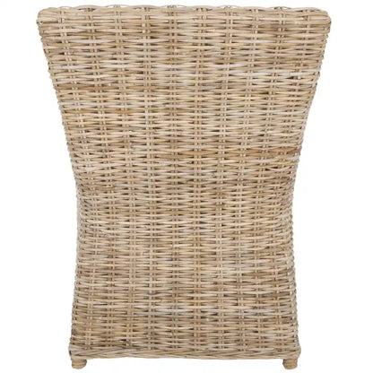 SAFAVIEH Cheryle Wicker Washed Brown Wingback Arm Chair (Fully Assembled) - 26 W x 23 D x 34 H - 26Wx23Dx34H