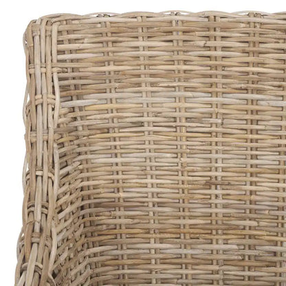 SAFAVIEH Cheryle Wicker Washed Brown Wingback Arm Chair (Fully Assembled) - 26 W x 23 D x 34 H - 26Wx23Dx34H
