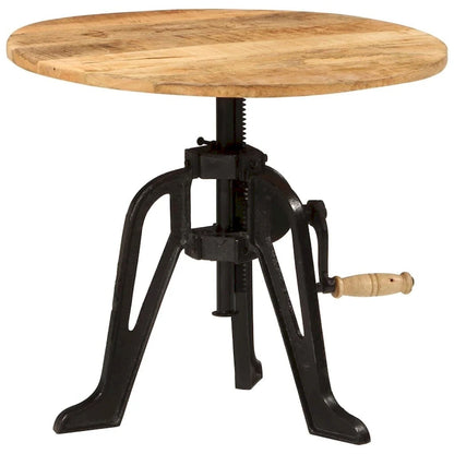 vidaXL Side Table Round Coffee End Table Sofa Table Solid Wood and Cast Iron