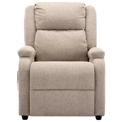 vidaXL Massage Chair Cream Fabric - 71 x 92 x 96 cm