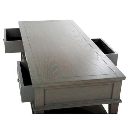 SAFAVIEH Tressie Sepia Traditional Rectangle Coffee Table - 54 x 23.6 x 19.3 - 54Wx24Dx19H