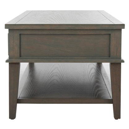 SAFAVIEH Tressie Sepia Traditional Rectangle Coffee Table - 54 x 23.6 x 19.3 - 54Wx24Dx19H