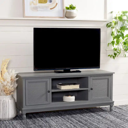 SAFAVIEH Ashlea 2 Door 1 Shelf Media Stand - 47 W x 16 D x 20 H - 47Wx16Dx20H