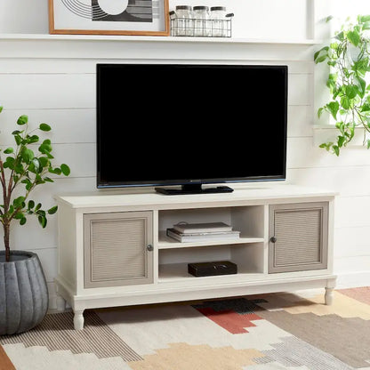 SAFAVIEH Ashlea 2 Door 1 Shelf Media Stand - 47 W x 16 D x 20 H - 47Wx16Dx20H