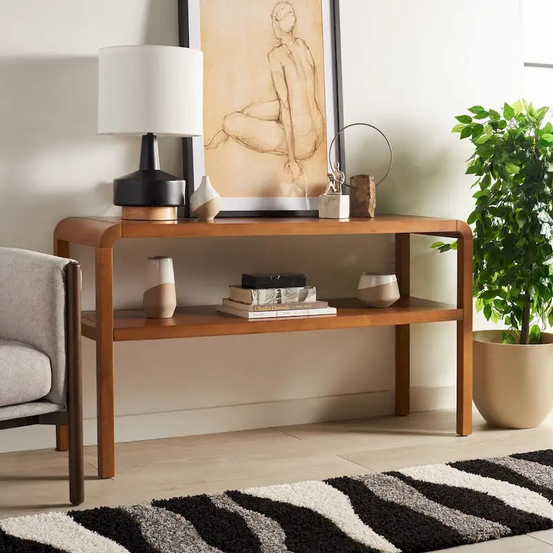 SAFAVIEH Maybell 2-Tier Console Table - 32 W x 15 D x 30 H - 53Wx17Dx30H